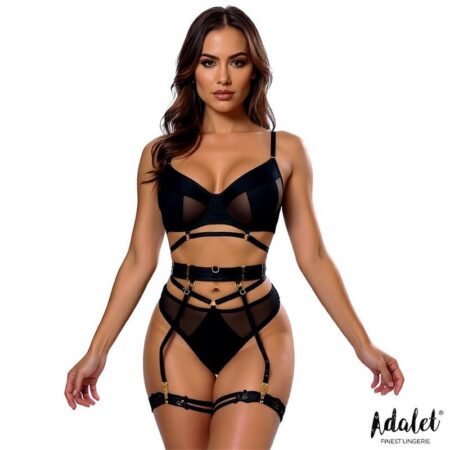 Ellie Bra, Thong, Garter Belt, and Garters Set