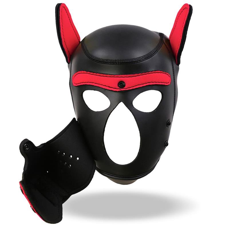 Hound Dog Hound with Removable Muzzle Neoprene Black/Red One Size - Image 5