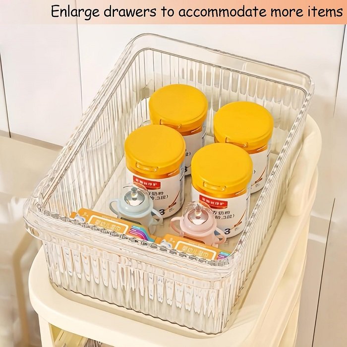 Πλαστική συρταριέρα αποθήκευσης τρόλεϊ 4 ορόφων - 10710 - 282142 - Image 3