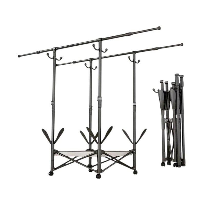 Πτυσσόμενη κρεμάστρα δαπέδου & απλώστρα ρούχων τροχήλατη - SG202604 - 282227 - Black