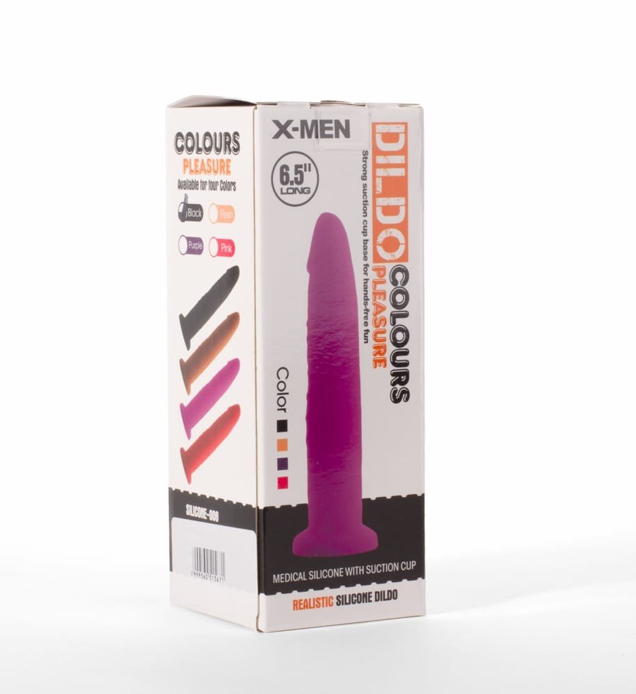 X-MEN 6.5" Dildo Colours Pleasure Black 4 - Image 2