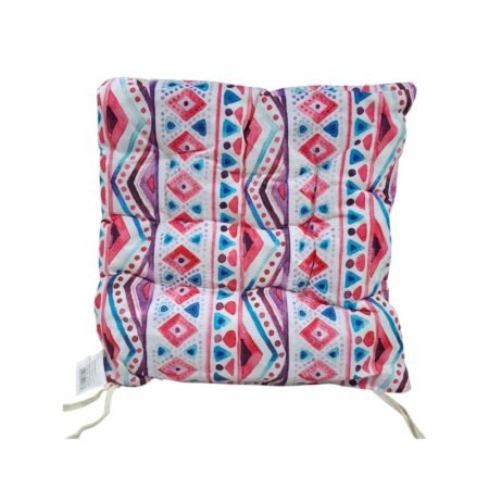 Μαξιλάρι καρέκλας - 40x40cm - 720187 - White/Pink/Purple