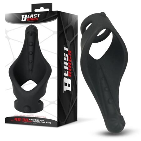 Double Penis Ring Solid Silicone 37/45 mm