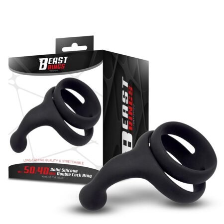Double Penis Ring Solid Silicone 50/40 mm