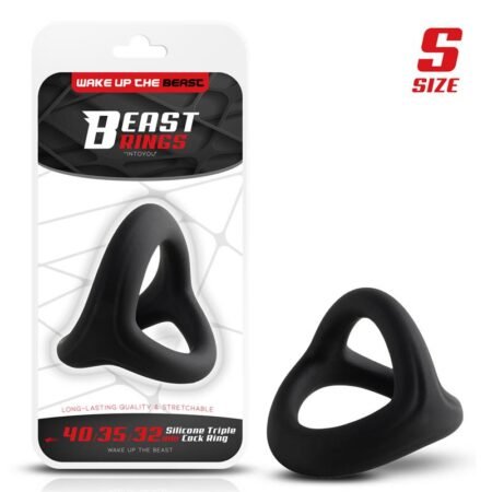 Triple Cock Ring Solid Silicone 40/35/32 mm Size S
