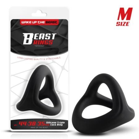 Triple Cock Ring Solid Silicone 44/38/35 mm  Size M