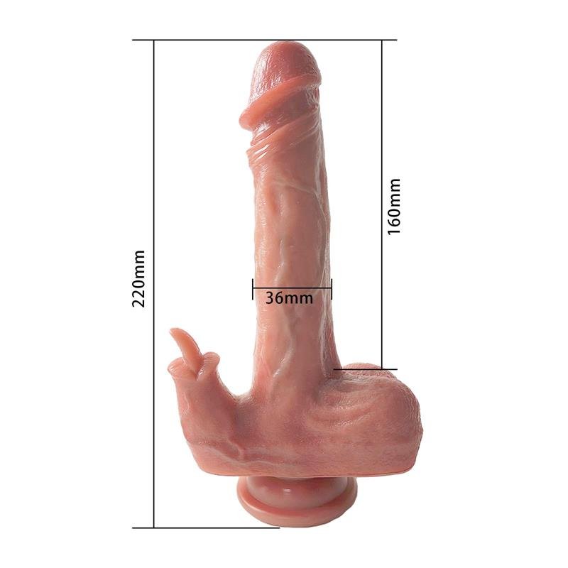 Dildo with Vibration, Thrusting and heating 22 cm - Image 7