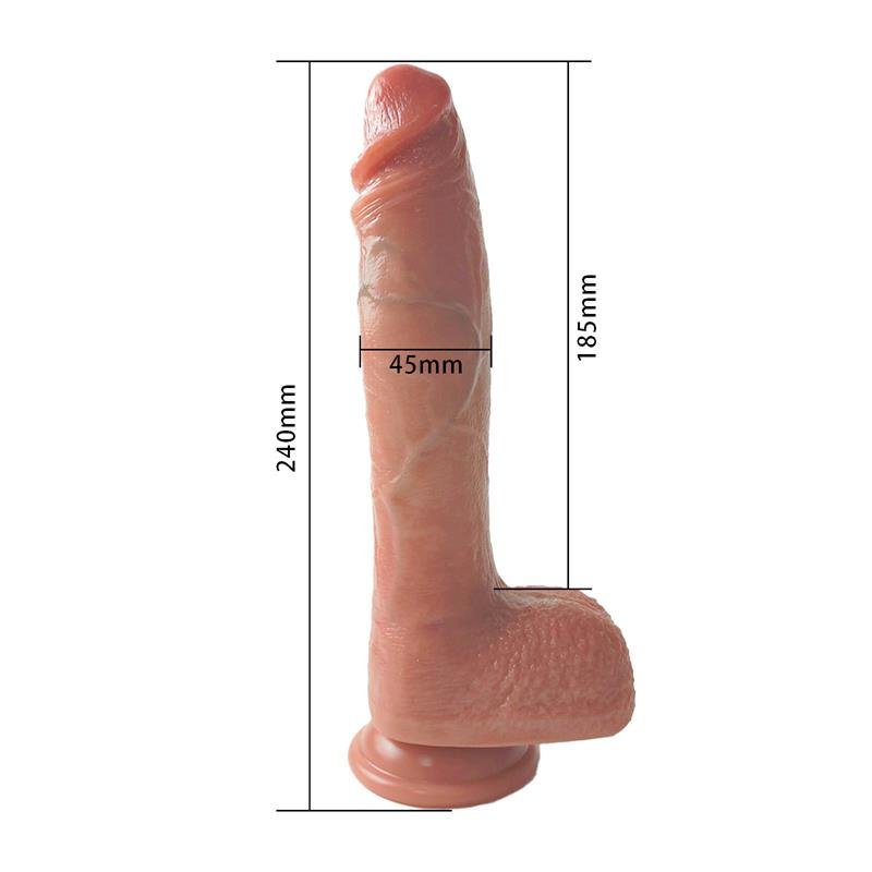 Dildo with Vibration, Thrusting and heating 24 cm - Image 8
