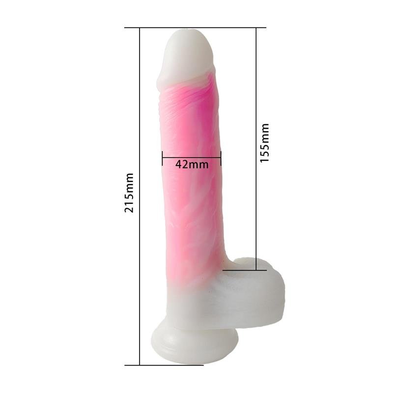 Double-layer Dildo with Vibration, thrusting and heating 21.5 cm - Image 8