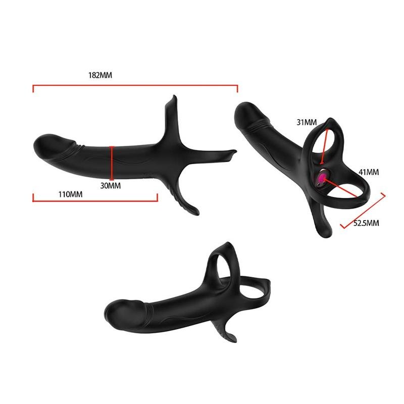 Double penetration Dildo with Vibration - Image 14