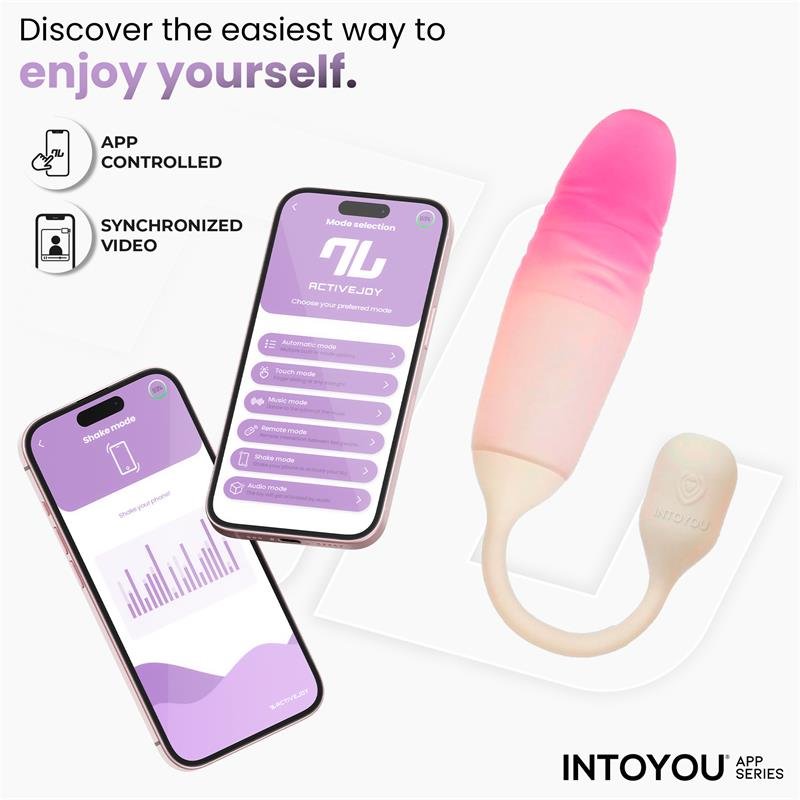 NexEgg Motion Vibrating Egg with Thrusting App Beige/Pink - Image 2