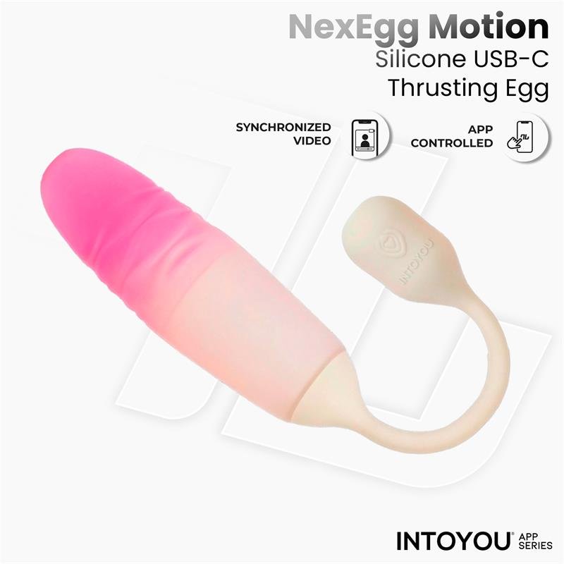 NexEgg Motion Vibrating Egg with Thrusting App Beige/Pink - Image 4