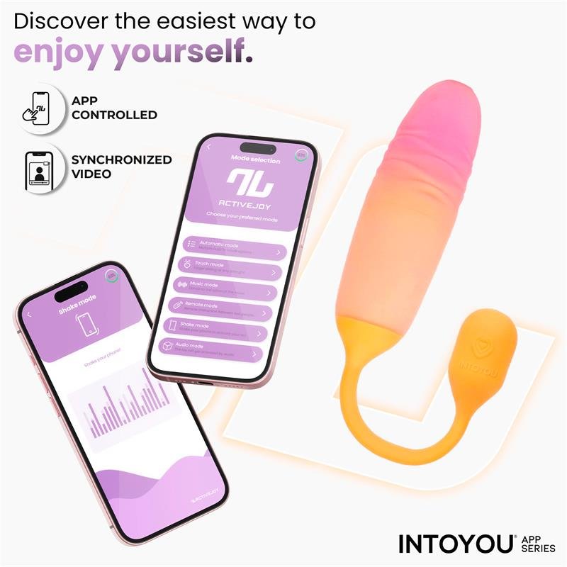 NexEgg Motion Vibrating Egg with Thrusting App Orange/Pink - Image 2