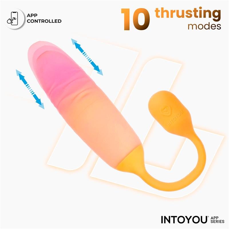 NexEgg Motion Vibrating Egg with Thrusting App Orange/Pink - Image 3