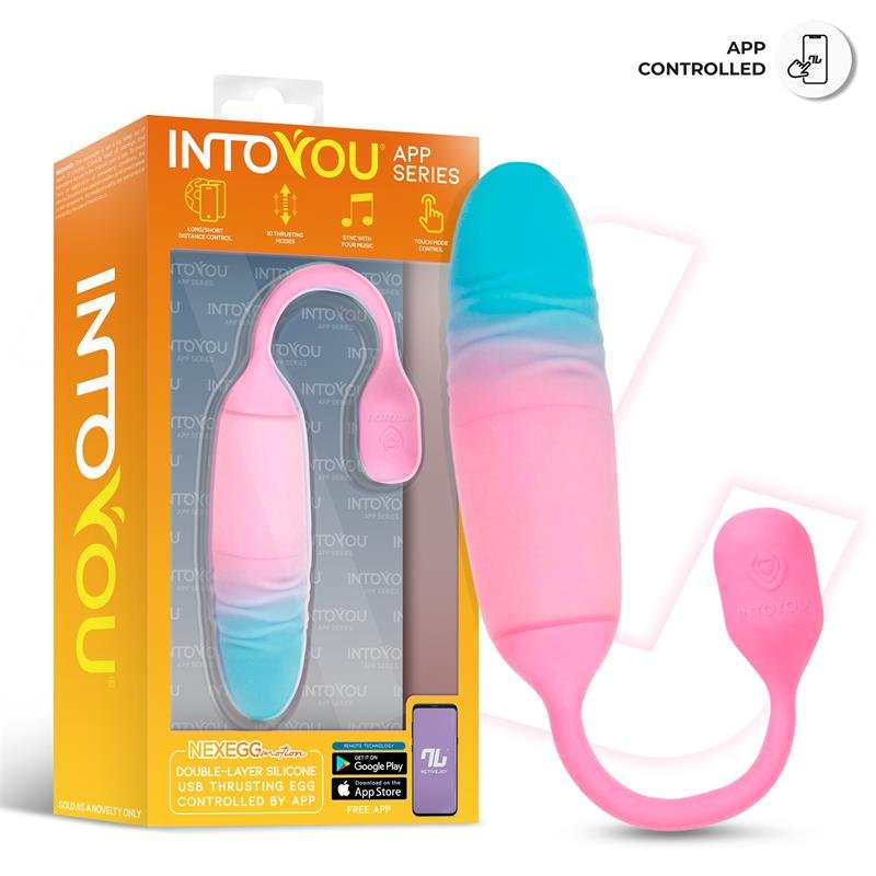 NexEgg Motion Vibrating Egg with Thrusting App Pink/Turquoise - Image 4
