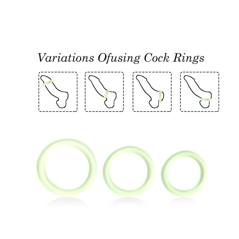 Set of 3 rings Glow in the Dark - Image 3