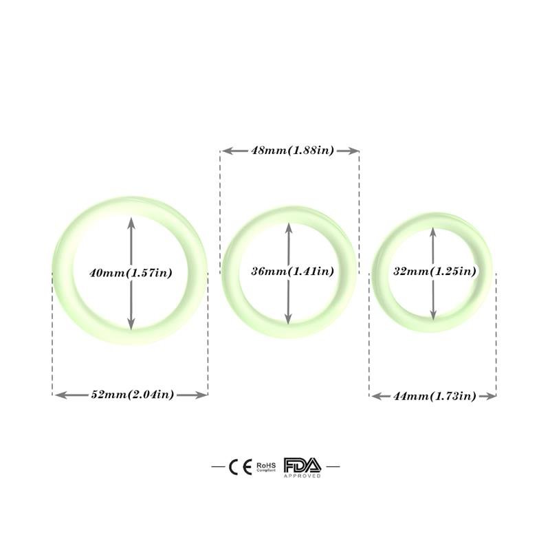 Set of 3 rings Glow in the Dark - Image 8