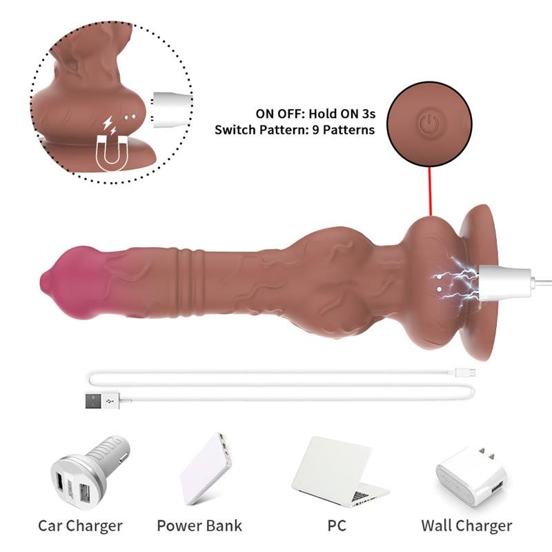Thrusting and Vibrating Dildo 22.5 cm - Image 7