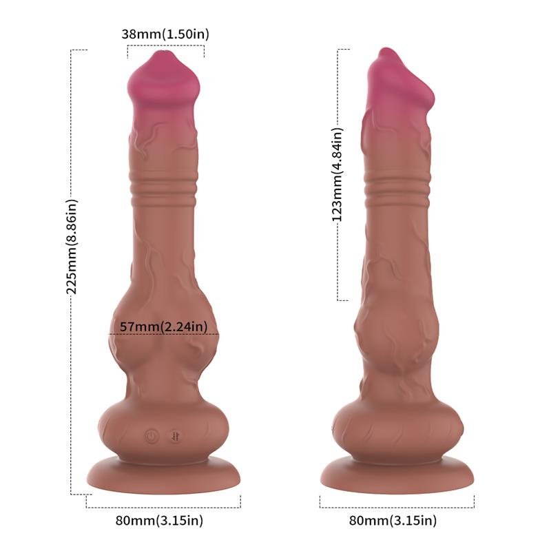 Thrusting and Vibrating Dildo 22.5 cm - Image 8