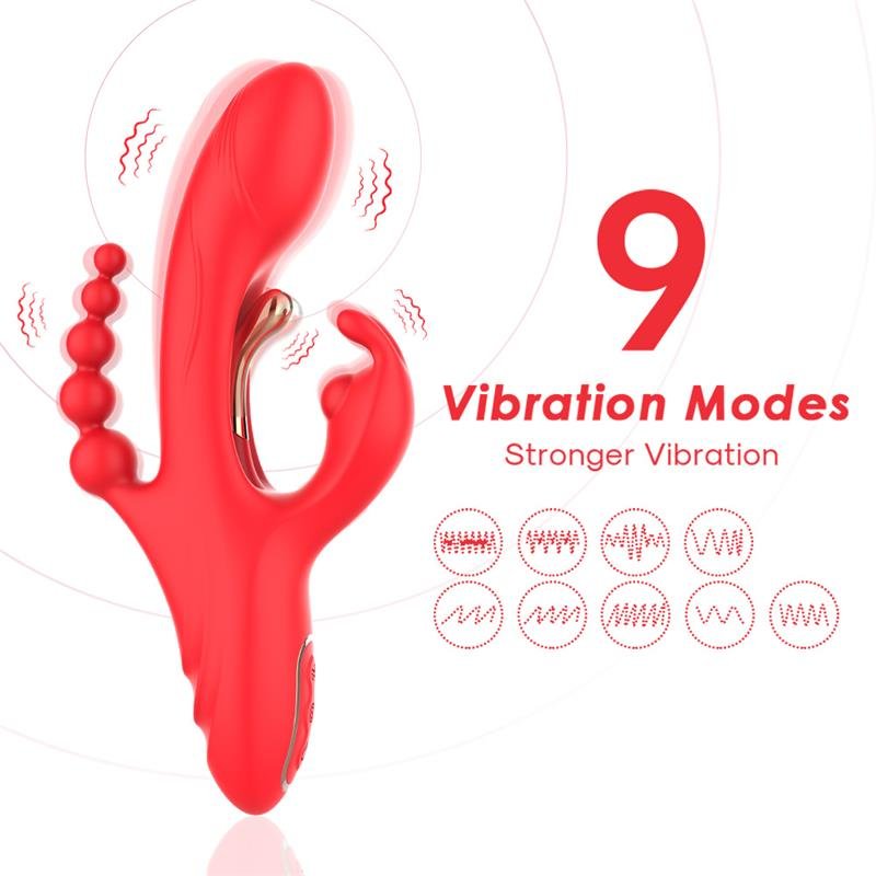 Tickler Rabbit Vibrator with Anal Beads - Image 5