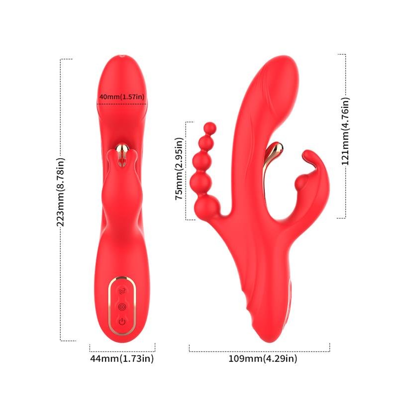 Tickler Rabbit Vibrator with Anal Beads - Image 10