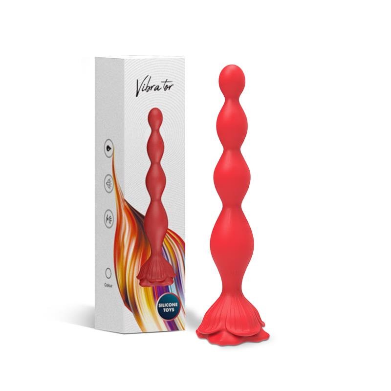 Vibrating Anal Beads with Rose Base - Image 3