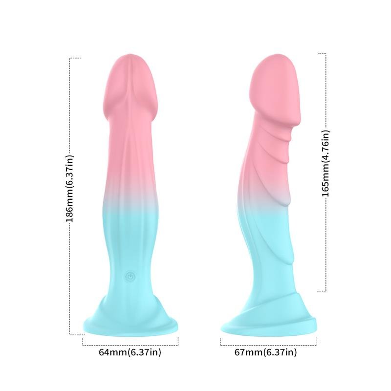 Vibrating Bicolor dildo - Image 8
