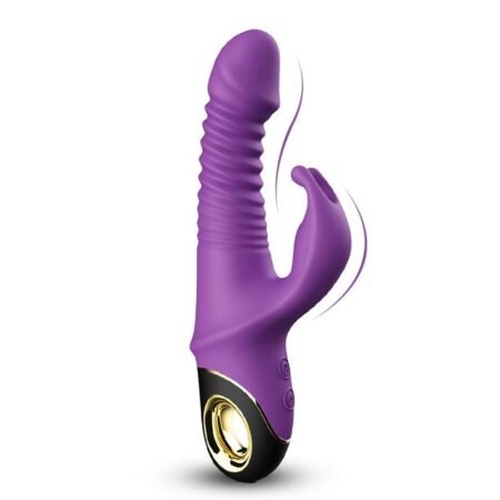 Vibrator with Thrusting and 360º Wiggling  Purple