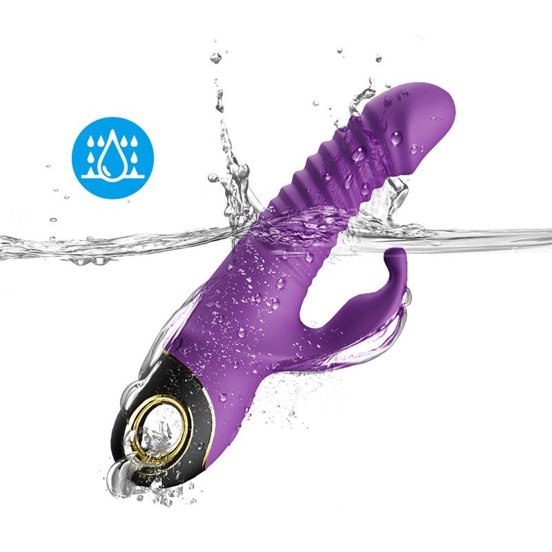Vibrator with Thrusting and 360º Wiggling Purple - Image 9