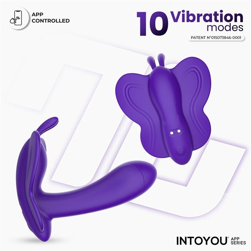 Wingy Butterfly Vibrator with App Dark Purple - Image 2