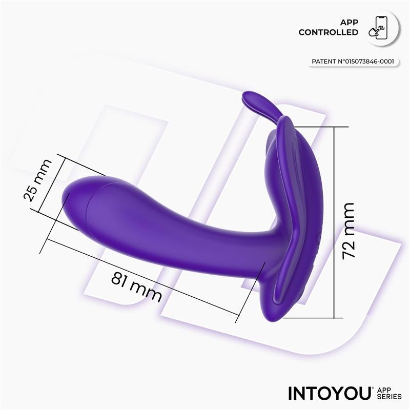 Wingy Butterfly Vibrator with App Dark Purple - Image 9