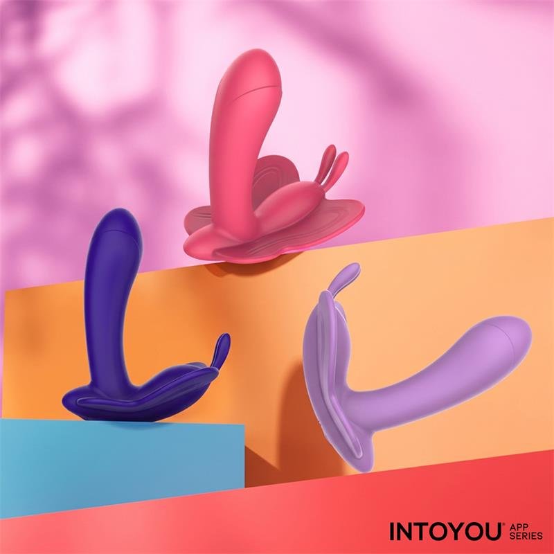 Wingy Butterfly Vibrator with App Peach Red - Image 12