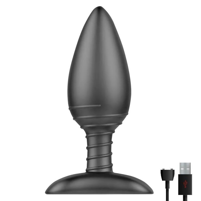 Asher Butt Plug with Remote Control Magnetic USB Black - Image 4