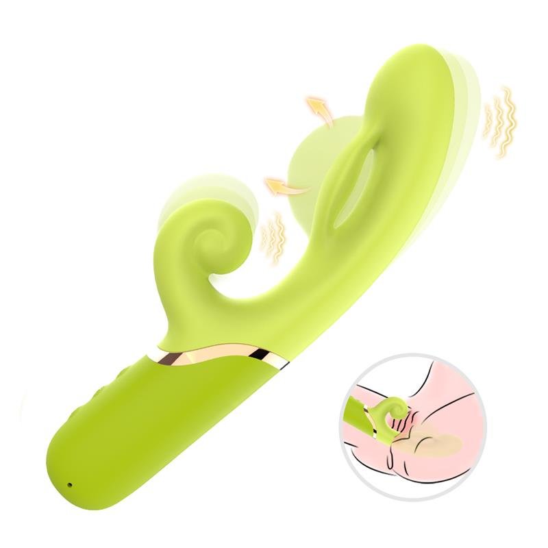 Inflatable Rabbit Vibrator Green - Image 2