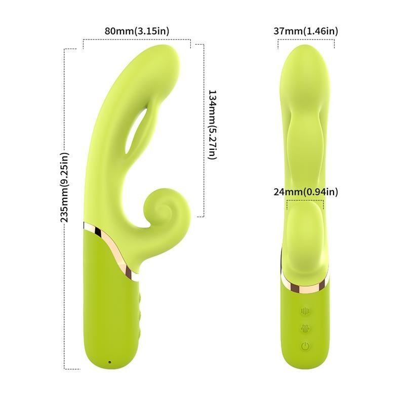Inflatable Rabbit Vibrator Green - Image 11