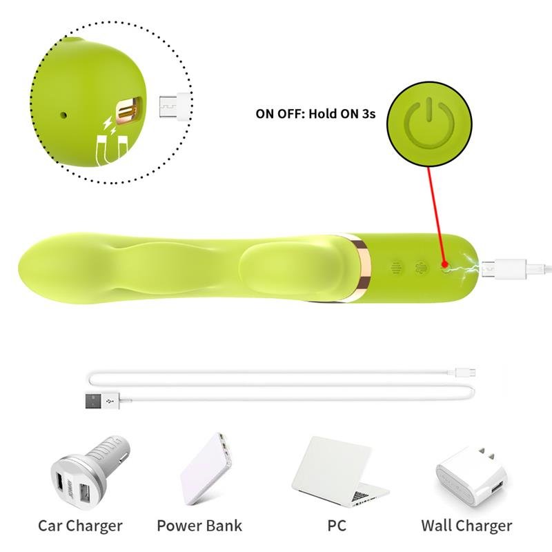 Inflatable Rabbit Vibrator Green - Image 10