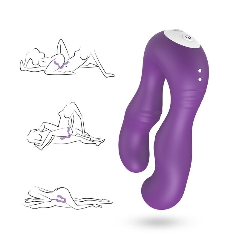 Double-headed Couples Vibrator Purple - Image 6