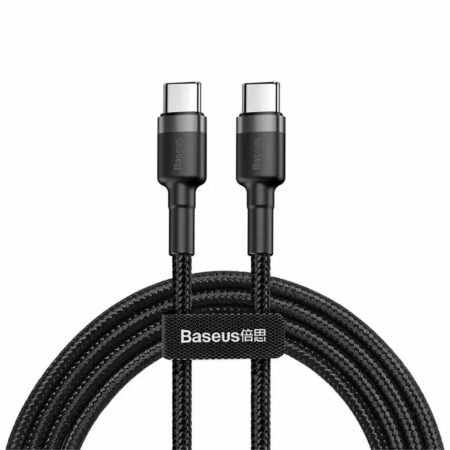 Baseus - (2 pack) Data Cable Cafule (E0418500) - Fast Charging, USB-C to USB-C, 60W, 2m - Black / Grey