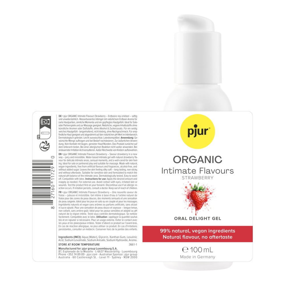 pjur ORGANIC Intimate Flavours Strawberry, 100 ml - Image 2